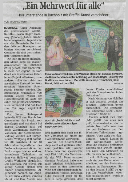 Bericht in der SZLZ über Jason Holloway